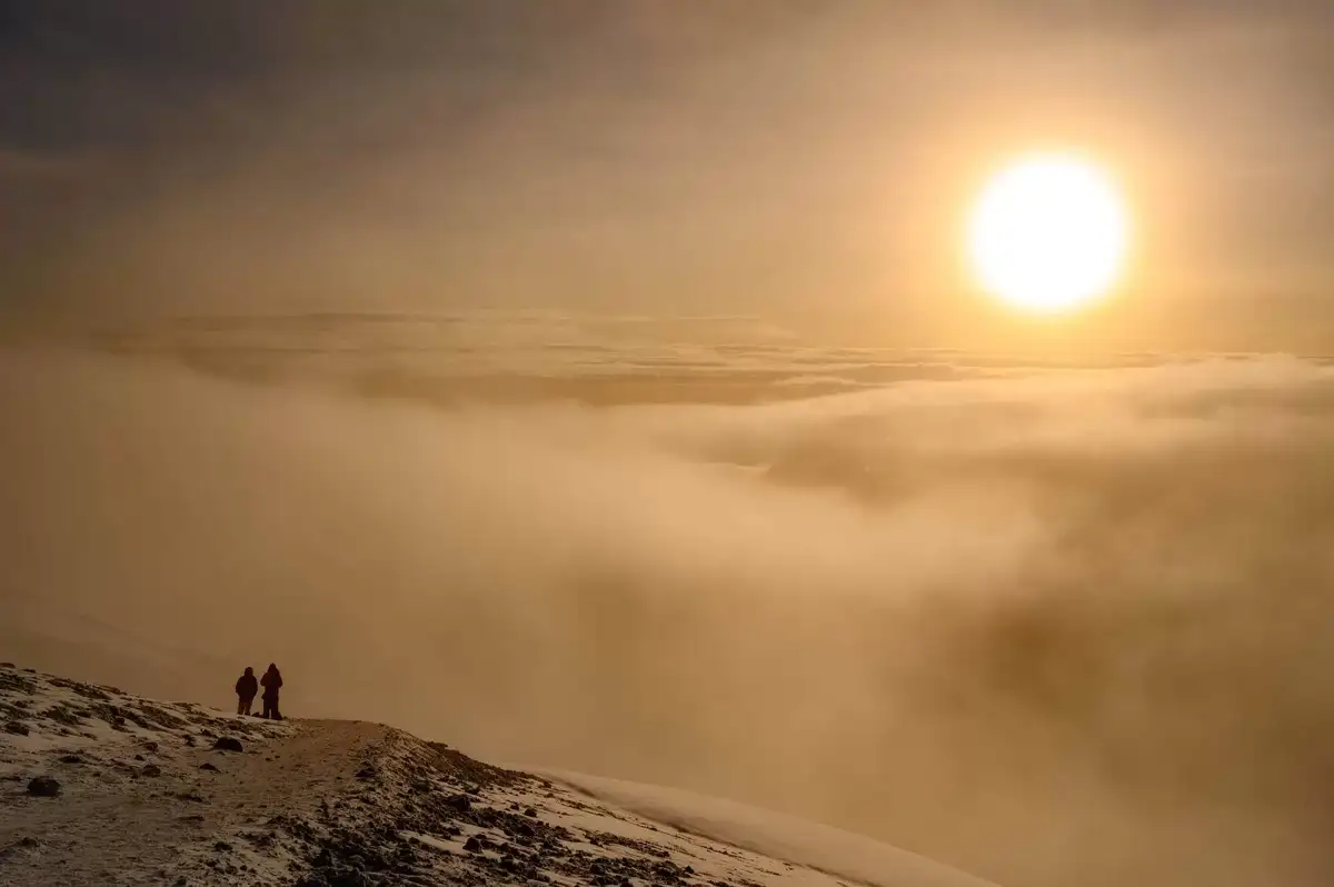 Group of climbers on Kilimanjaro Machame route