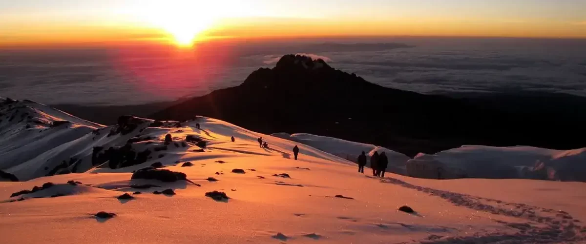 Group of hikers on Kilimanjaro Marangu route