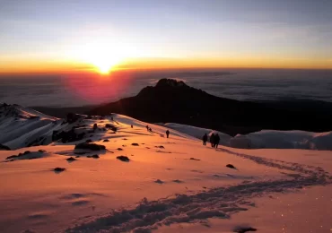 Group of hikers on Kilimanjaro Marangu route