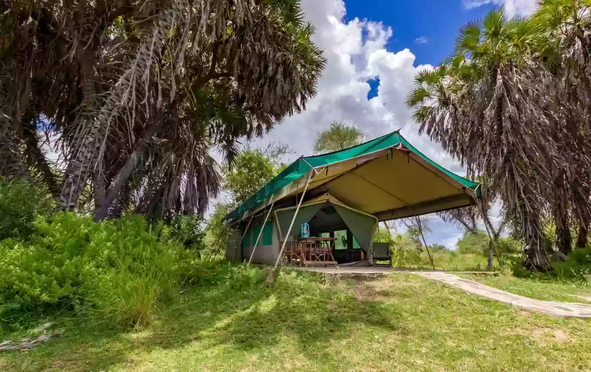Lake Manze Tented Camp, Selous Game Reserve – An eco-friendly retreat amidst Tanzania's wildlife.