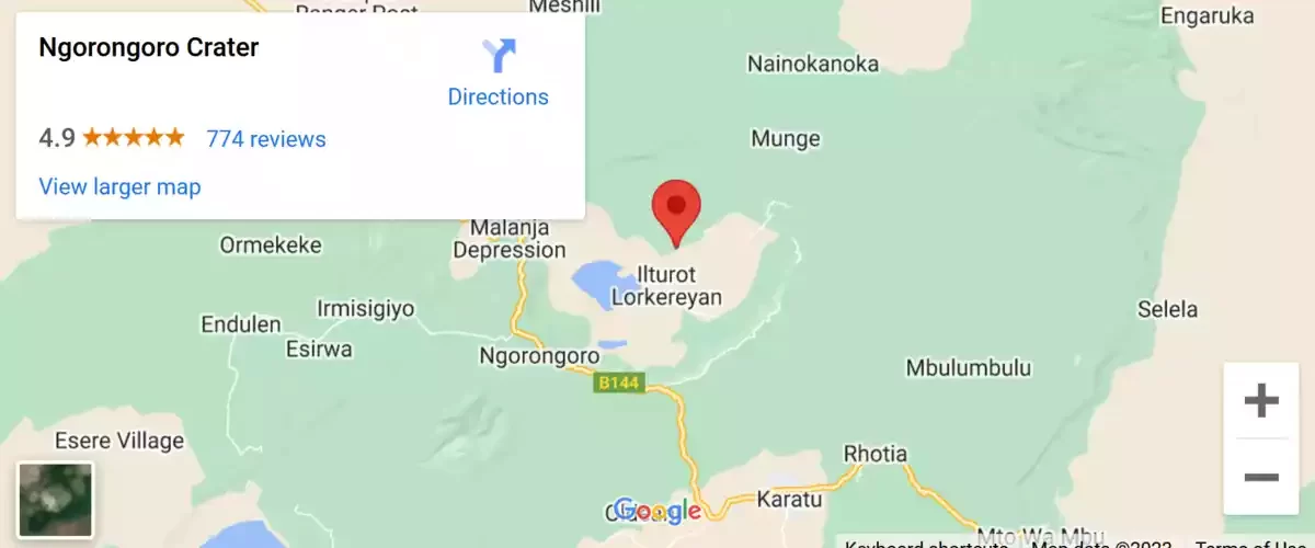 Discover Ngorongoro Crater with JM Tours - Map