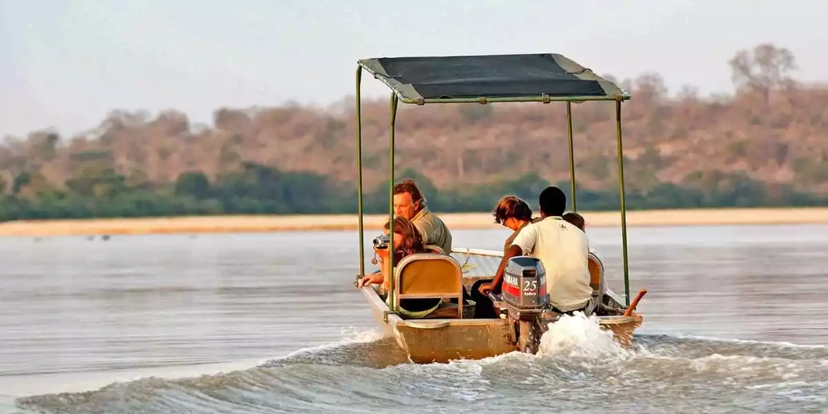 Rufiji River at Selous Game Reserve – Exploring the heart of Tanzania's wilderness.